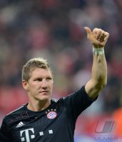 Fussball CHL  Saison 12/13: JUBEL Bastian Schweinsteiger (FC Bayern Muenchen)