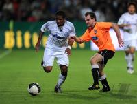 Fussball DFB Pokal : Jefferson Farfan (li, FC Schalke 04) gegen Mario Hohn (re, VfR Aalen)
