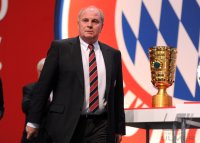 Fussball 1. Bundesliga : Praesident Uli Hoeness (FC Bayern Muenchen)