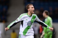 Fussball DFB Pokal Viertelfinale 13/14: JUBEL Torwart Diego Benaglio (VfL Wolfsburg)
