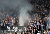 Fussball Regionalliga Sued 2011/2012:  Fankurve des TSV 1860 Muenchen
