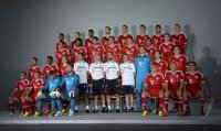 Fussball 1. Bundesliga 2013/2014:  Fototermin beim  FC Bayern Muenchen