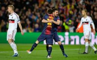 FUSSBALL INTERNATIONAL CHL ACHTELFINALE 12/13: JUBEL Barca