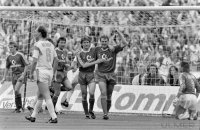 Fussball 1. Bundesliga Saison 1988/1989: Jubel Koegl, Wohlfahrth