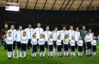 Fussball International WM Qualifikation 2014:  Bastian Schweinsteiger, Mesut Oezil, Jerome Boateng, Per Mertesacker, Marco Reus, Toni Kroos, Thomas Mueller, Holger Badstuber, Miroslav Klose, Torwart Manuel Neuer, Philipp Lahm (Deutschland)