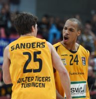 Basketball 1. Bundesliga 15/16 Hauptrunde: Walter Tigers Tuebingen - MHP RIESEN Ludwigsburg