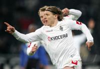 Fussball 1. Bundesliga: Moenchengladbach - Bielefeld, Jubel Sonck