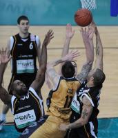 Basketball  1. Bundesliga  09/10  Walter Tigers Tuebingen -New York Phantoms Braunschweig