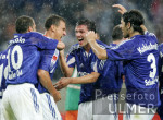 Fussball Ligapokal: Schalke - Bremen, Schalke Jubel nach dem 2:0