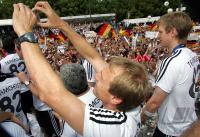 Fussball WM 2006: Empfang Deutsche Fussball Nationalmannschaft