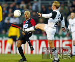 Fussball Bundesliga: Gladbach - Berlin, Zweikampf