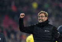 Fussball 1. Bundesliga Saison 14/15: JUBEL Trainer Juergen Klopp (Borussia Dortmund)