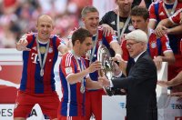 Fussball, 1. Bundesliga  Saison 13/14: JUBEL FC Bayern Muenchen