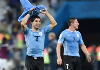 FUSSBALL WM 2014: JUBEL Luis SUAREZ (Uruguay)