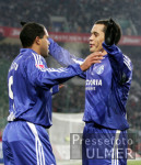 Fussball 1. Bundesliga: Gladbach - Schalke, Jubel Schalke