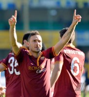 FUSSBALL SERIE A 2013/2014: JUBEL Francesco Totti (AS Rom)