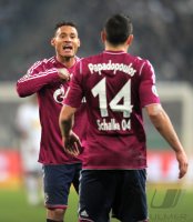 Fussball DFB Pokal 11/12 :  Jermaine Jones, Kyriakos Papadopoulos (v. li., FC Schalke 04)