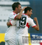 FUSSBALL 1. Bundesliga  Hansa-VfB JUBEL VfB