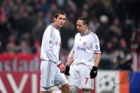 FUSSBALL  International CHL 09/10 : Miroslav Klose mit Franck Ribery (v. li., FCB)