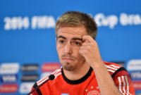 FUSSBALL WM 2014  Achtelfinale PK; Philipp Lahm (Deutschland)