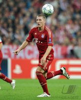 Fussball CHL  Saison 2011/2012:  Bastian Schweinsteiger (FC Bayern Muenchen)