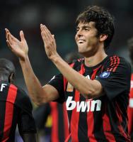 FUSSBALL INTERNATIONAL: AC Mailand - Lazio Rom, KAKA jubelt