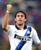 FUSSBALL SERIE A:  Jubel Diego Milito (Inter Mailand)