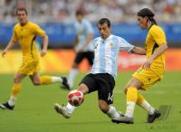 FUSSBALL  Olympia 2008  Peking  Vorrunde Argentinien - Australien