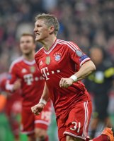 Fussball International CHL Saison 13/14: JUBEL Bastian Schweinsteiger (FC Bayern Muenchen)