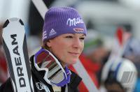 SKI Weltcup  Damen  ST.Moritz;  Abfahrt Siegerin Maria Riesch (GER)