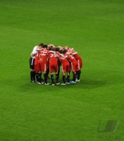 Fussball Champions League  Saison 2010/2011: Bayern Kreis zu Spielbeginn