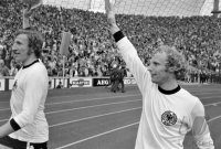 Fussball WM 1974 Finale Deutschland - Holland: Schwarzenbeck, Vogts