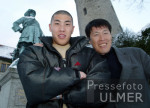 Fototermin Bum-Kun Cha und seinem Sohn Do-Ri Cha