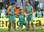 Fussball 1. Bundesliga: Gladbach - Bremen, Jubel Bremen n. 1:1