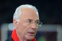 Fussball CHL  Saison 2011/2012:   Ehrenpraesident Franz Beckenbauer (FC Bayern Muenchen)