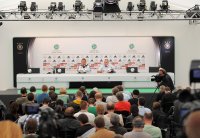 FUSSBALL INTERNATIONAL EURO 2012:  Pressekonferenz der Deutschen Nationalmannschaft in Danzig