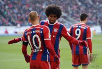 Fussball 1. Bundesliga Saison 14/15: JUBEL Arjen Robben (FC Bayern Muenchen)