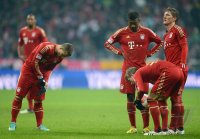 Fussball 1. Bundesliga, Saison 2012/2013:  Xherdan Shaqiri , David Alaba , Toni Kroos , Bastian Schweinsteiger (v. li., FC Bayern Muenchen)