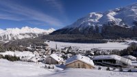 Stadtansicht Sankt Moritz mit See