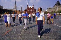 Fussball UdSSR - Deutschland: Beckenbauer auf dem Roten Platz