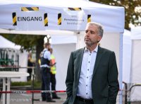 Gegendemo zum Streitgespraech OB Palmer und AfD Landesvorsitzender Frohnmaier in Tuebingen