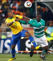 FUSSBALL WM 2010,  VORRUNDE: Brasilien - Elfenbeinkueste