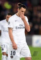 Fussball CHL  Saison 2014/2015: Enttaeuschung; Zlatan Ibrahimovic (Paris Saint-Germain)