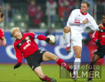 Fussball 1. Bundesliga: Leverkusen - Nuernberg, Zweikampf