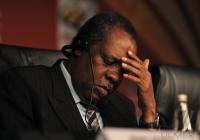 FUSSBALL WM 2010   Abschluss PK   Issa Hayatou (Kamerun)