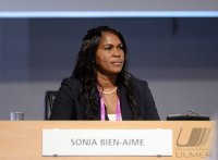 FUSSBALL 63. FIFA  Kongress auf Mauritius 2013: Sonia BIEN AIME (Turks-und Caicos-Inseln, FIFA-Exekutivkomitee)