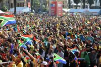 FUSSBALL WM 2010, Public Viewing in KapstadtFUSSBALL WM 2010, VORRUNDE: Deutschland - Serbien