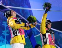 Olympische Spiele 2010 VANCOUVER:  JUBEL HUEFNER -  RODELN FRAUEN