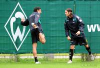 FUSSBALL 1. BUNDESLIGA: Training Werder Bremen mit Neuzugang Pizarro
