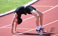 Leichtathletik: Lukas Gaertner (TV Rottenburg) trainiert im Rottenburger Hohenberstadion